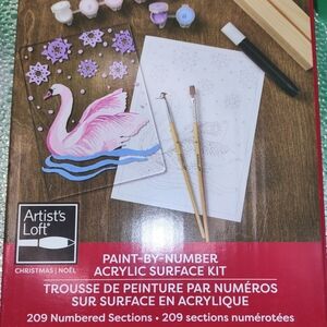 Swan Paint-by-Number Kit with Acrylics